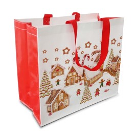 Nákupní taška TORO 43x37x21,5cm perníčková vesnička