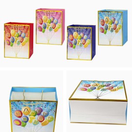 Papírová dárková taška TORO 32x26x12cm MIX happy birthday