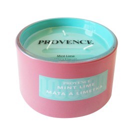 Vonná svíčka ve skle PROVENCE 20 hodin máta a limetka
