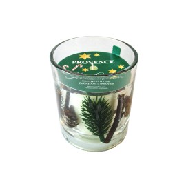 Vánoční vonná svíčka ve skle PROVENCE 18 hodin eukalyptus borovice