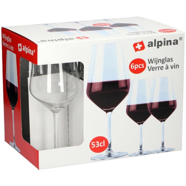 Sklenice na červené víno ALPINA 530ml 6ks