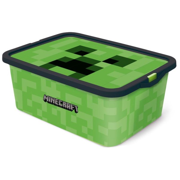 Plastový úložný box s víkem Minecraft 13l