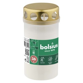 SVÍČKA HŘBITOVNÍ BÍLÁ 36H 13CM