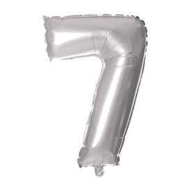 Balónek foliový TORO číslice 7 30cm stříbrný