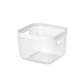 KOŠÍK ÚLOŽNÝ BÍLÝ KOVOVÝ 23.9X23.9X17CM