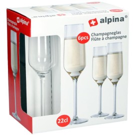 Sklenice na šampaňské ALPINA 220ml 6ks