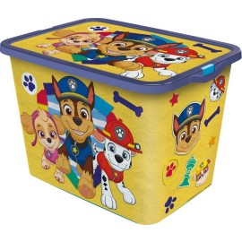 Plastový úložný box s víkem Paw Patrol 23l žlutý